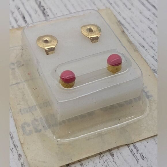 Gold Earrings Pierced Baby   3 sets New Vintage - Picture 2 of 6